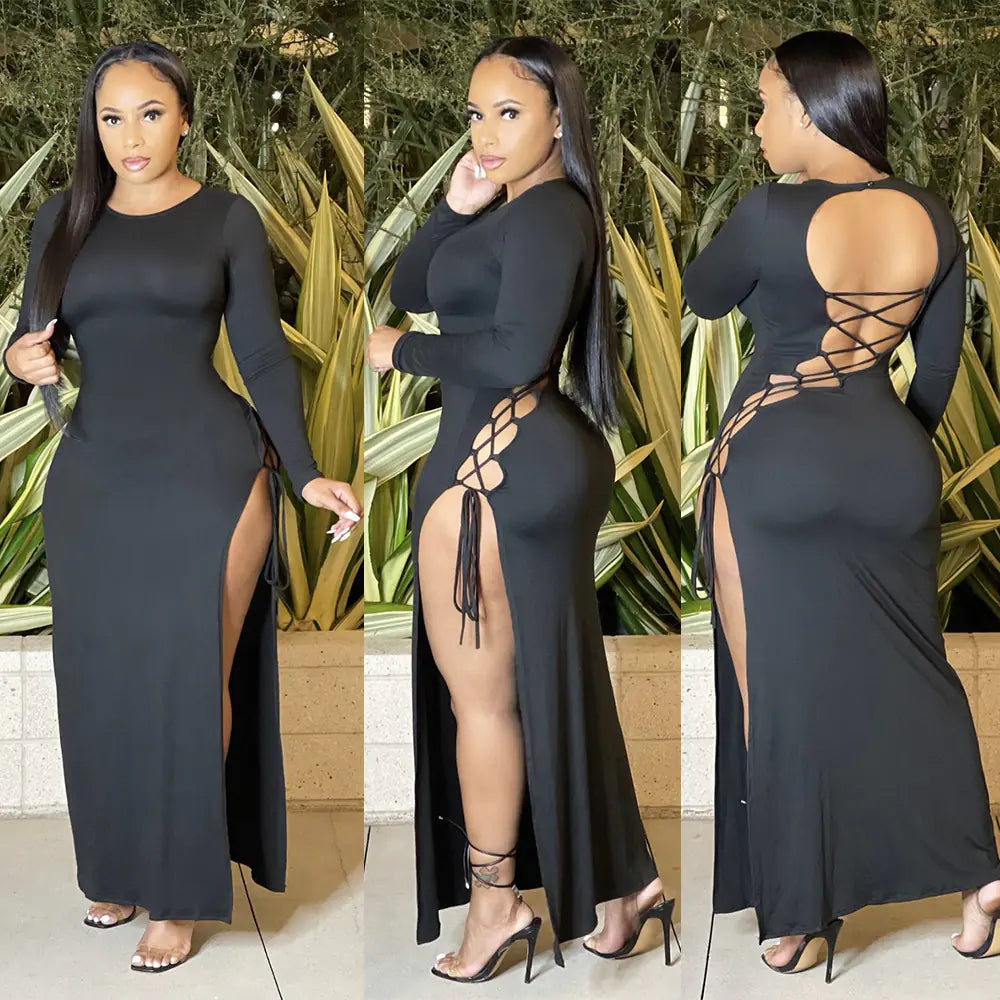 Women's Long Sleeve Dress Fashion Apparel