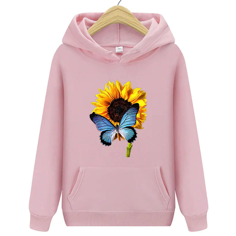 Women's Sunflower Butterfly Sweater Apparel
