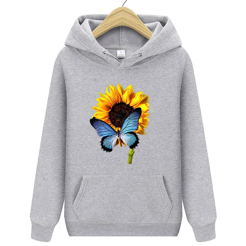 Women's Sunflower Butterfly Sweater Apparel