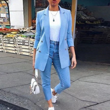 Women's Fashion Lapel Suit Jacket for Work and Events