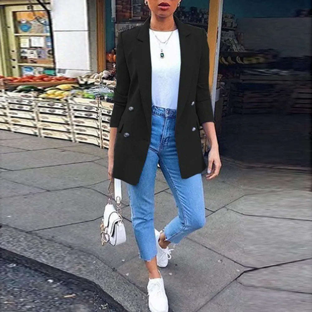 Women's Fashion Lapel Suit Jacket for Work and Events