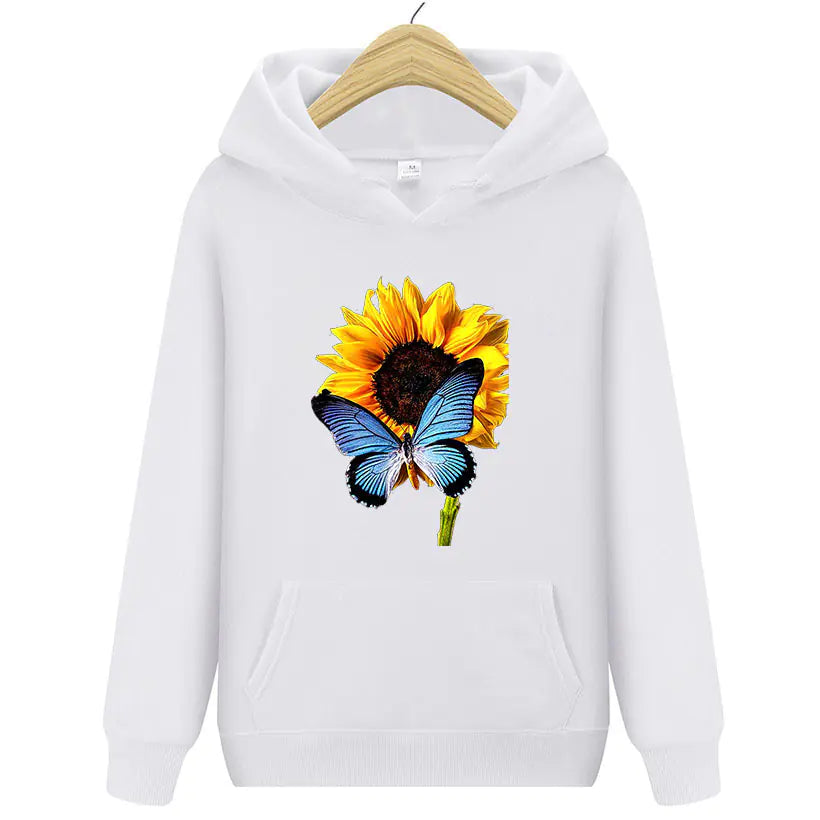 Women's Sunflower Butterfly Sweater Apparel