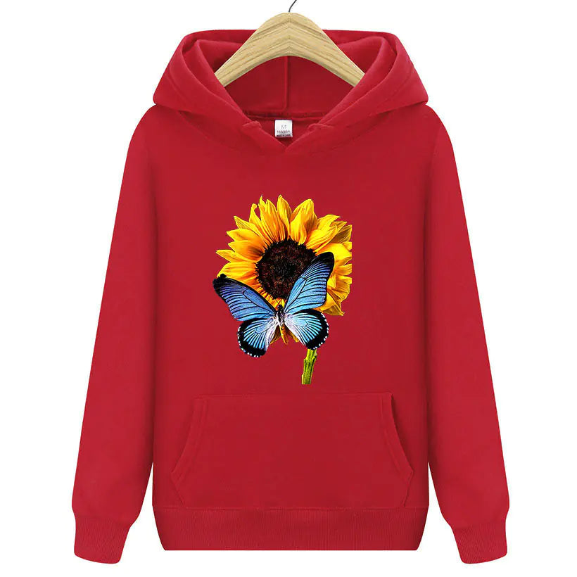 Women's Sunflower Butterfly Sweater Apparel
