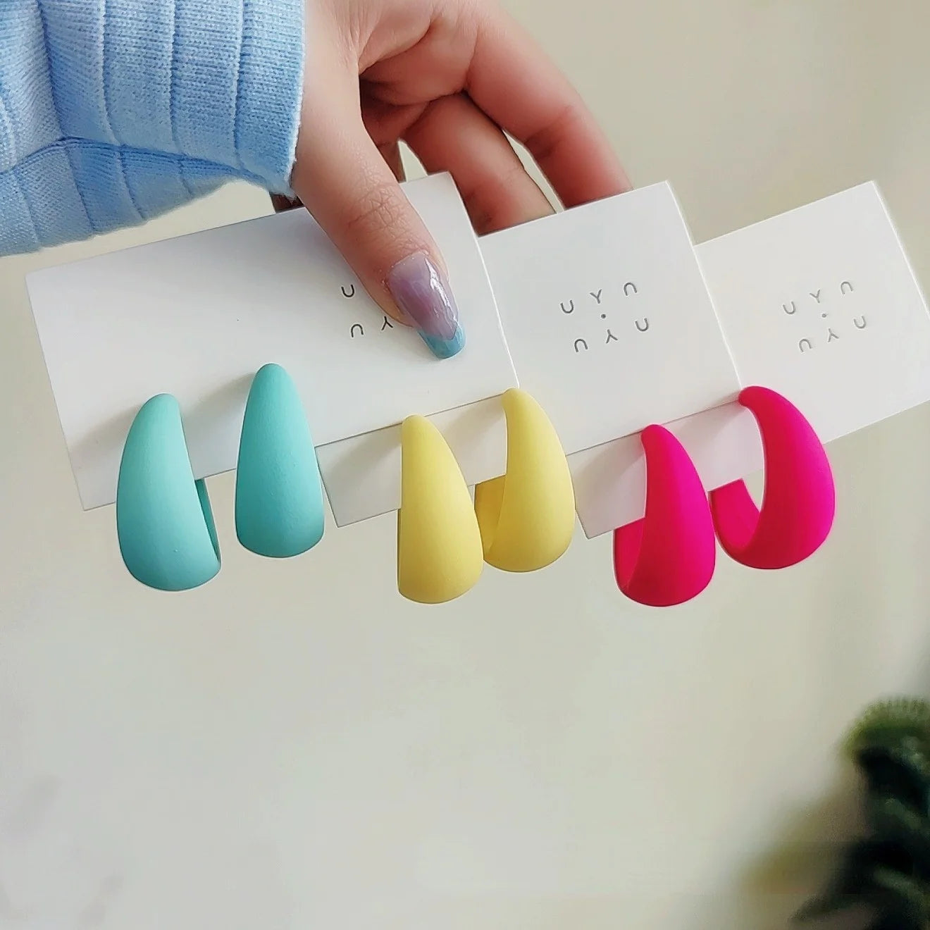 Women's Candy Color Earrings for Parties and Work