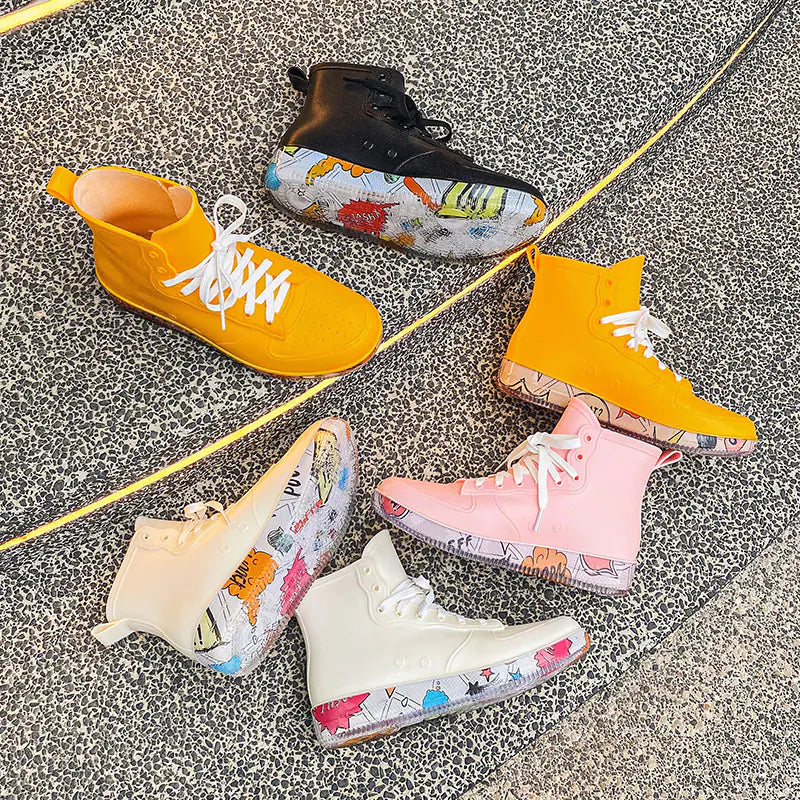 Women's Waterproof Casual Rain Boots for Work and Sports