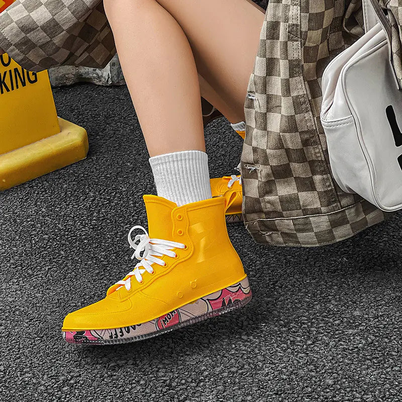 Women's Waterproof Casual Rain Boots for Work and Sports