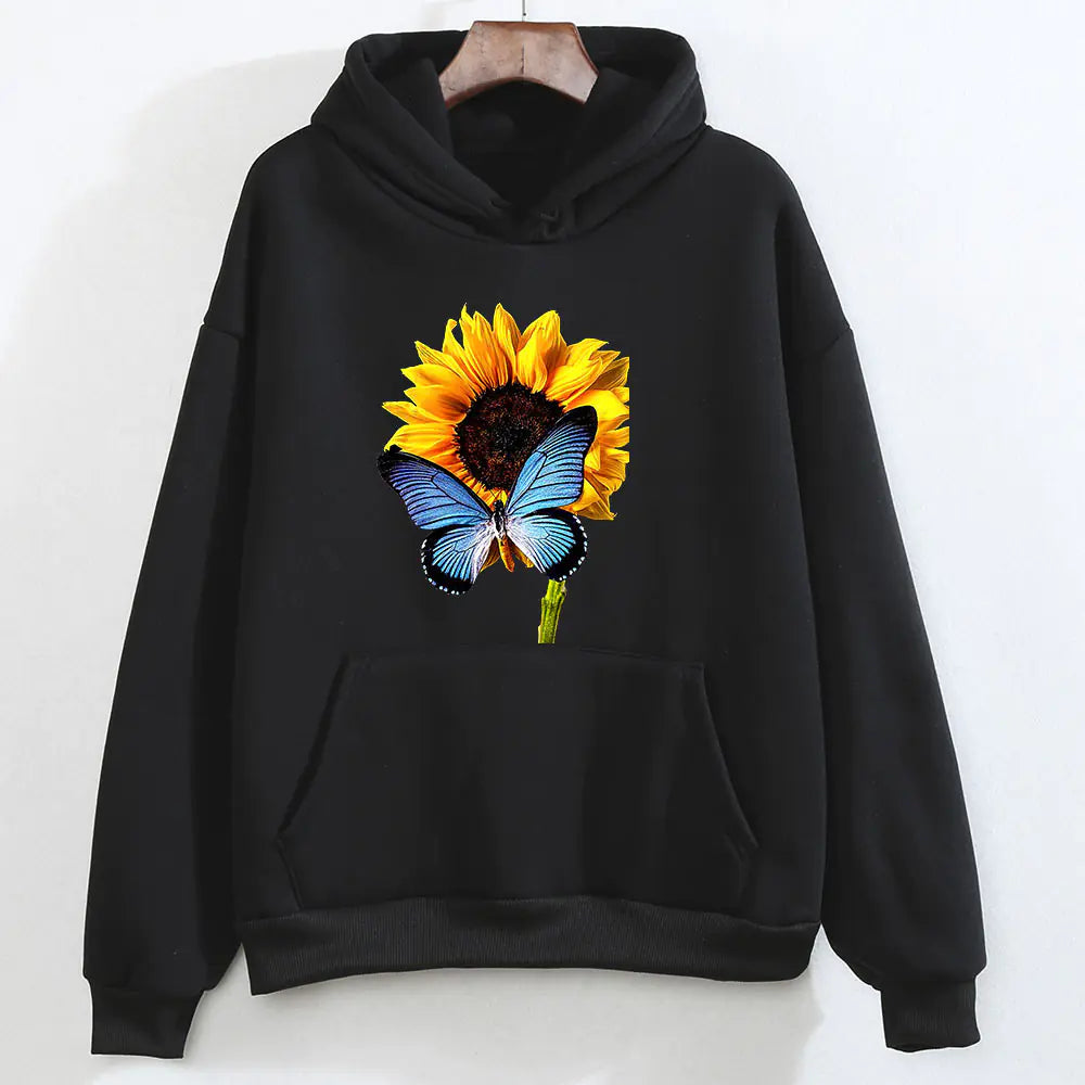 Women's Sunflower Butterfly Sweater Apparel