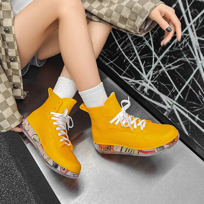 Women's Waterproof Casual Rain Boots for Work and Sports