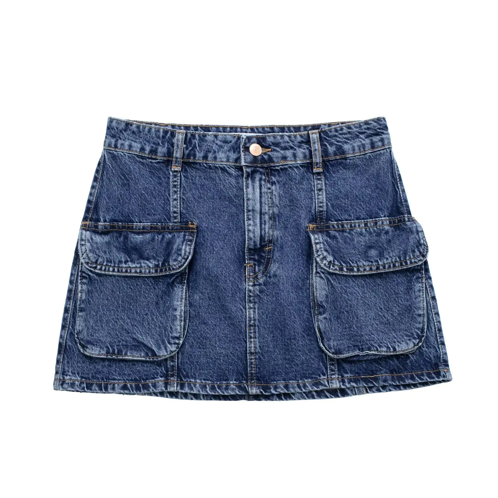 Women's Denim Half Skirt for Work Fashion