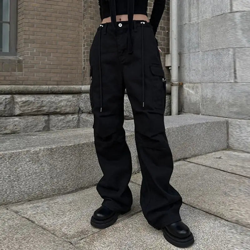 Women's Multi-pocket Zipper Work Jeans