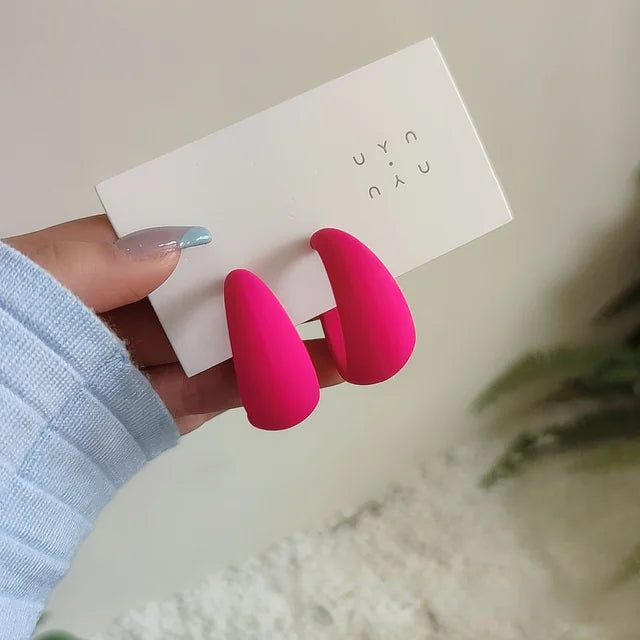 Women's Candy Color Earrings for Parties and Work